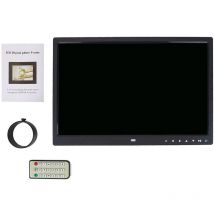Eosnow - Cadre photo numérique avec écran hd 15' 1280 x 800, réveil, lecteur de film,noir