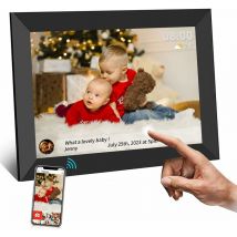 Bleosan - Cadre Photo Numérique WiFi - 10.1 Pouces ips Écran Tactile Smart Cloud Connecté avec 1+32Go, Partagez des Photos Via Frameo App