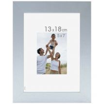 Imagine - Cadre Photo Bois 13x18 cm - Couleur Bois Aluminium - Bois reconstitué - Cadre pour photo 13x18 cm - Baguettes larges et plates - Marque