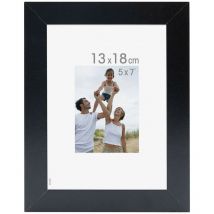 Imagine - Cadre Photo Bois 13x18 cm - Couleur Bois Noir - Bois reconstitué - Cadre pour photo 13x18 cm - Baguettes larges et plates - Marque