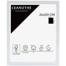 Ceanothe - Cadre Photo Blanc 24x30 cm – Cadre Blanc Moderne - Cadre pour Photo 24x30 cm convient au A4 – Marque Française – Cadre Photo River Blanc