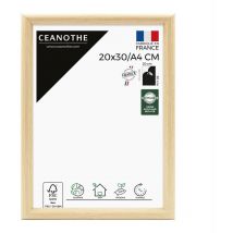 Ceanothe - Cadre Photo Brut 20x30 cm/A4 et 30x20 cm - Convient au A4 – Baguettes arrondies – Cadre Photo Shelter en Résine recyclée - Fabriqué en