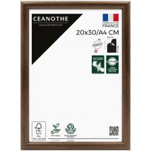 Ceanothe - Cadre Photo Brun 20x30 cm/A4 et 30x20 cm - Convient au A4 – Baguettes arrondies – Cadre Photo Shelter en Résine recyclée - Fabriqué en