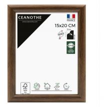 Ceanothe - Cadre Photo Brun 15x20 cm et 20x15 cm - Convient au A5, A6 et Carte Postale – Baguettes arrondies – Cadre Photo Shelter en Résine recyclée