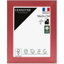 Cadre Photo Rouge 18x24 cm et 24x18 cm - Cadre Photo Bois fsc - Convient au Format A5 – Fabriqué en France – Cadre Photo Tutti Frutti Rouge - Verre
