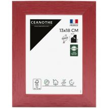 Emotion - Cadre Photo Rouge 13x18 cm et 18x13 cm - Cadre Photo Bois fsc - Convient au Format A6 et Carte Postale – Fabriqué en France – Cadre Photo