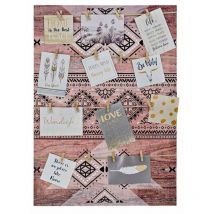 Cadre photo Dkd Home Decor Toile ethnique marron 50,5 x 3,5 x 70 cm