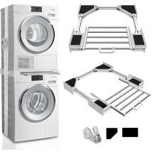 Cadre pour Machine à Laver/Sèche-Linge, Intermédiaire avec Porte-Serviettes Extensible