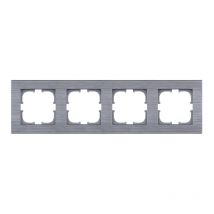 Cadre quadruple 4x acier brossé Exen comfort