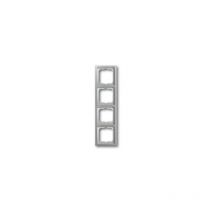 Busch jaeger 1724-866K cadre de protection pour 4 prises acier inoxydable