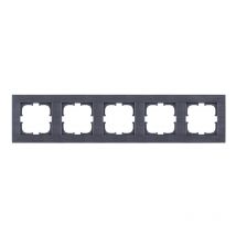 Cadre quintuple 5x gris brossé Exen comfort