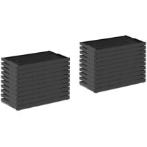 Cadre ruche en plastique Wiesenfield – 483 x 232 mm – Lot de 20 – Matériau PE – Apiculture