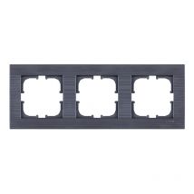 Cadre triple 3x gris brossé Exen comfort