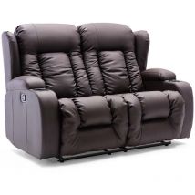 Caesar high back manual bond grade leather recliner 3+2+1 suite sofa armchair set brown 2 seater - Brown