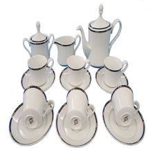 Santa Clara - cafe 27 piezas mallorca opera azul juego , Café 27 piezas Mallorca Opera Azul. -Marca: 12 platos, 12 tazas, 1 tetera con tapa, 1