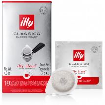 Illy - Café Torréfié classico en dosettes e.s.e. - 1 boîte de 18 dosettes (7998)