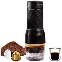 Rosvola - cafelffe 3-in-1 Tragbare manuelle Espressomaschine 18BAR chard und heisse mini-macher mit feuchter klingenpresse