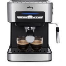 Weasy - Wëasy KFX32 Maquina de Café Espresso Programable, 850 w, 15 Tazas, Depósito de 1.6 Litros, Presión Bomba 20 bares, Brazo Doble Salida,