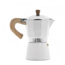 BOJ - cafetera express hola blanco aluminio 6 tazas