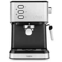 Cafetera Express UFESA CALABRIA 1,5L 1050W – Máquina de café espresso elegante en negro y acero inoxidable
