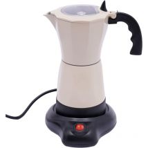 Cafetière à expresso électrique avec base, 300 ml, 480 w, alliage d'aluminium, soupape de sécurité, café italien, convient pour 1 à 6 personnes,
