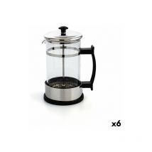 Cafetière à Piston Quid Serenia Transparent verre Acier inoxydable 600 ml (6 Unités)