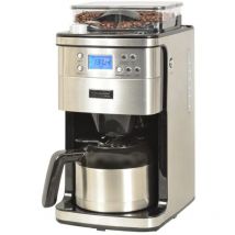 Kitchen Chef - Cafetière programmable isotherme avec broyeur 12 tasses 1000w inox kcp4266