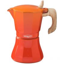 Oroley - machine à Café En Aluminium De 6 Tasses Modele ''''petra'''' Couleur Orange.''