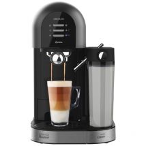 Cecotec - Cafetière Semiautomatique Power Instant-ccino 20 Chic Serie Nera. 1470 w, Café moulu et capsules, 20 Bars, Réservoir à lait de 0,7L,