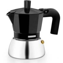 Induction Cafetière italienne Inox de Aluminium et acier inoxydable, Capacité de 9 tasses de, Poignée résistante à la chaleur, Lavage facile de,