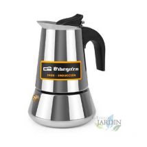 Cafetière italienne Orbegozo en acier inoxydable. Capacité 2 tasses