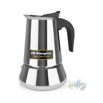Suinga - Cafetière italienne Orbegozo en acier inoxydable. Capacité 9 tasses
