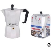 Quttin - Cafetière italienne acier inoxydable aluminium 12 tasses