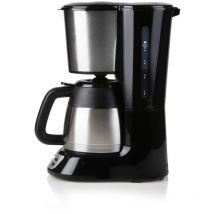 Domo - Cafetiere filtre DO709K - 1000 w - 1 l - 8 tasses - Ecran lcd - Minuteur 24 h - Acier inoxydable