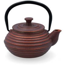 Quid - Serenia Teiera in ghisa, con Filtro in Acciaio Inox, 30 cl, Adatta a Tutti i fuochi, Metallo, Marrone