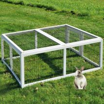 Bb-loisiram - Cage Clapier á lapins Rabbit Run xl extérieur- Cage Mobile -Couleur Blanc 403