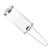 Cage de barbecue portable extérieure en acier inoxydable, grill de barbecue, filet de barbecue rotatif, 37 9cm