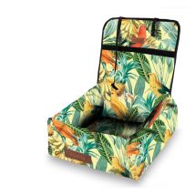 Petsen - Cage de transport pour chien avec motif de perroquets