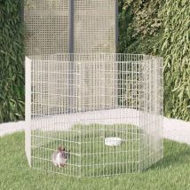Skm Cage à lapin 8 panneaux 54x100 cm Fer galvanisé
