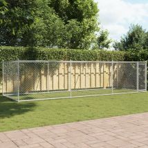 Maisonchic - Cage pour chien avec porte, Enclos Parc Cage pour chiens gris 6x2x1,5 m acier galvanisé RG3Q80511 design in