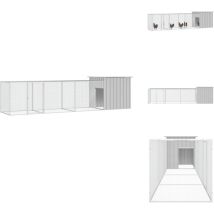 Cage pour poules Gris 400x91x100 cm Acier galvanisé - Cage Poule - Poulailler - Abri Animal - Accessoires Oiseaux - Volaille