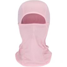 Cagoule de moto, cagoule douce et respirante, protection solaire complète, coupe-vent, masque de cou multifonctionnel, rose