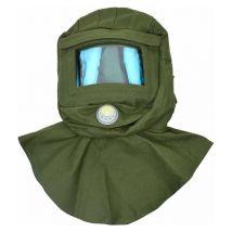 Cagoule de sableur, pare-brise/masque de sableur, masque de protection contre la poussière (vert)