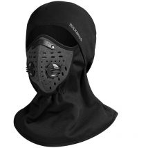Cagoule de sport avec masque et filtre New Velvet vélo moto ski trekking - noir