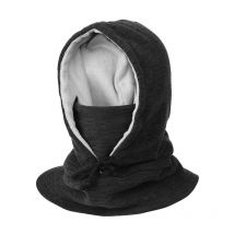 Cagoule d'hiver en polaire épaisse avec capuche, cagoule masque facial d'hiver chaud en peluche casquette en velours pour la neige, le ski, le