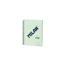 Cahier A4 quadrillé (5x5mm) collection '430 since 1918' couleur vert avec spirale milán