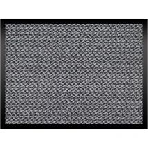 Paillasson gris clair pour porte d'entrée - 60 x 80 - Noir