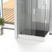 Aurlane - Caillebotis en Bois Composite Gris pour Cabine rectangulaire - Dimensions 99 x 68 x 3.2 cm