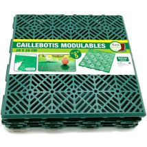 Caillebotis en Plastique X5 - 29 x 29 cm - Antidérapant - - Vert