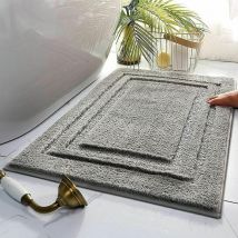 Lucky-88 - Grille de salle de bain 40x60cm tapis de salle de bain en microfibre tapis de sol doux, tapis de salle de bain antidérapant,